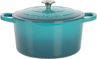 Crock-Pot 3 Quart Enameled Cast Iron Dutch Oven – Aqua (S1K53)