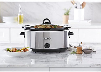 Crock-Pot 7 Quart Oval Manual Slow Cooker – Stainless Steel (S1UNS)