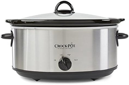 Crock-Pot 7 Quart Oval Manual Slow Cooker – Stainless Steel (S1UNS)