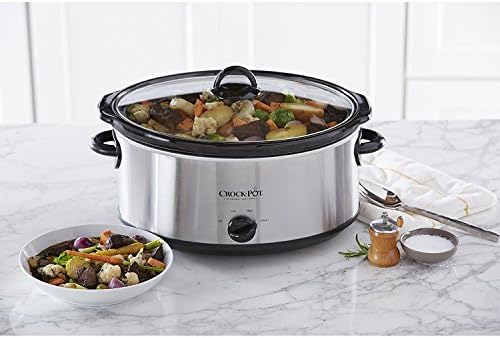 Crock-Pot 7 Quart Oval Manual Slow Cooker – Stainless Steel (S1UNS)
