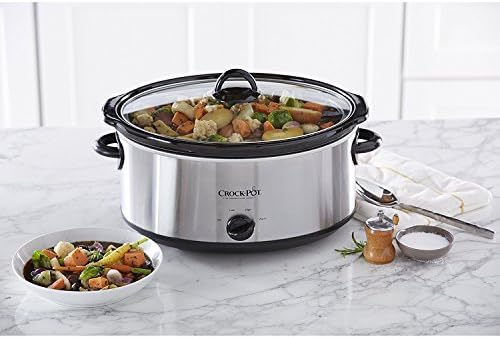 Crock-Pot 7 Quart Oval Manual Slow Cooker – Stainless Steel (S1UNS)