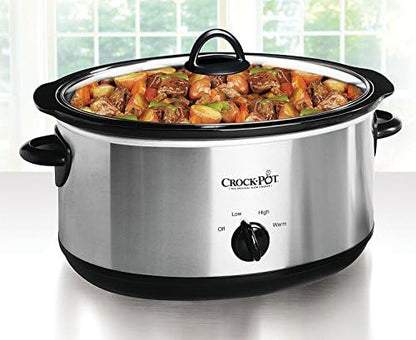 Crock-Pot 7 Quart Oval Manual Slow Cooker – Stainless Steel (S1UNS)
