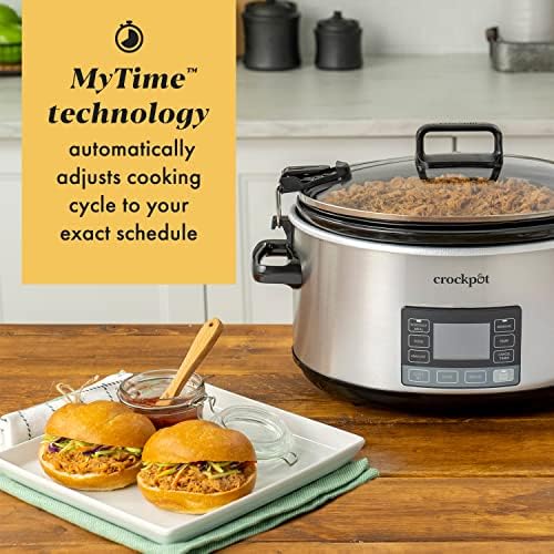 Crock-Pot 7 Quart Portable Programmable Slow Cooker with Timer (S1GBV)