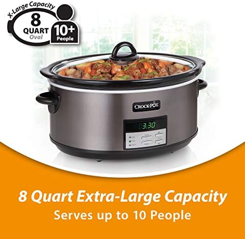 Crock-Pot 8 Quart Programmable Slow Cooker with Auto Warm (S1LF5)