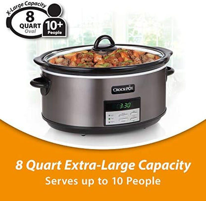 Crock-Pot 8 Quart Programmable Slow Cooker with Auto Warm (S1LF5)