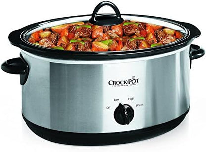 Crock-Pot 7 Quart Oval Manual Slow Cooker – Stainless Steel (S1UNS)