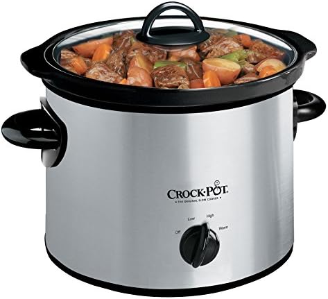 Crock-Pot 3 Quart Manual Slow Cooker – Silver (S1U83)