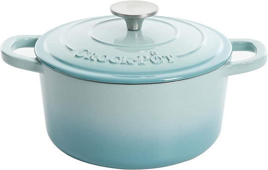 Crock-Pot 3 Quart Enameled Cast Iron Dutch Oven – Aqua (S1K53)
