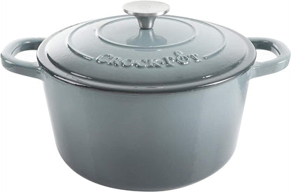 Crock-Pot 3 Quart Enameled Cast Iron Dutch Oven – Aqua (S1K53)