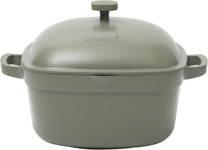 Crock-Pot 3 Quart Enameled Cast Iron Dutch Oven – Aqua (S1K53)
