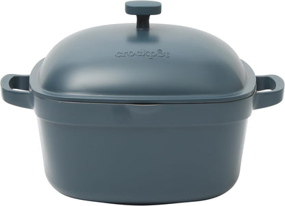 Crock-Pot 3 Quart Enameled Cast Iron Dutch Oven – Aqua (S1K53)
